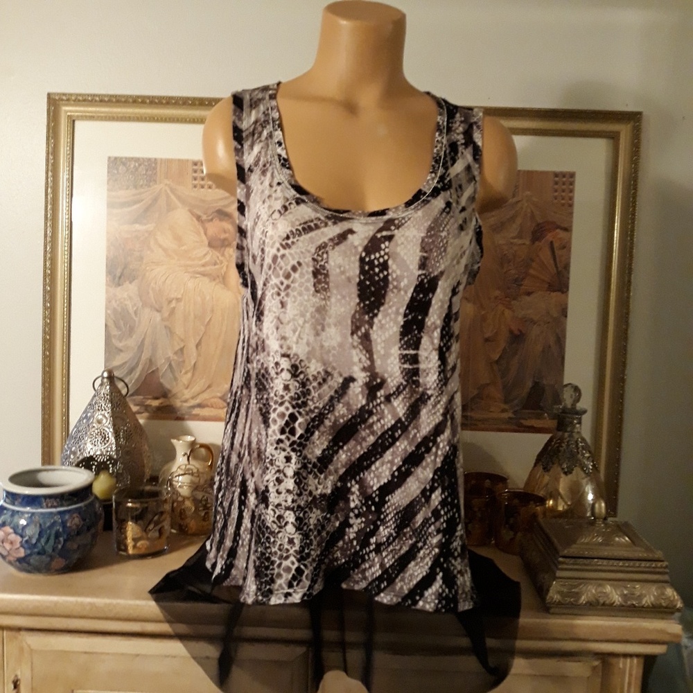 JLO Jennifer Lopez  Animal  Print Tank Tunic Large